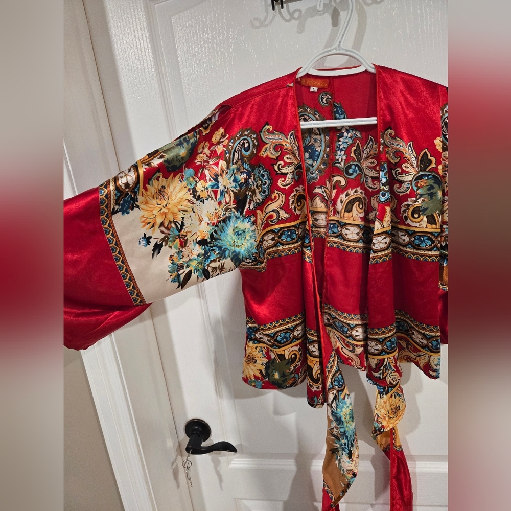 Satin Wrap Shirt.